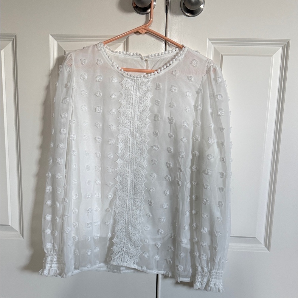 Elegant White Lace Blouse